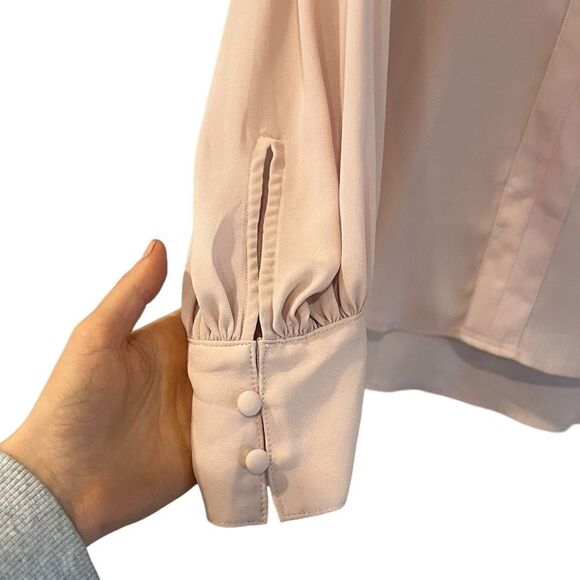 3 for $30! Express pink chiffon blouse - Picture 6 of 9